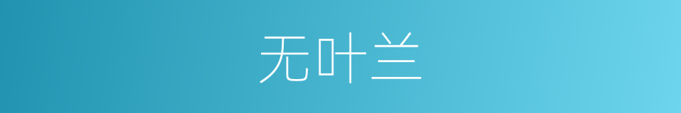 无叶兰的同义词