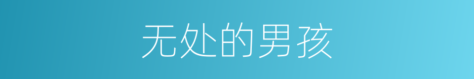 无处的男孩的同义词