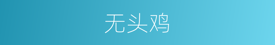 无头鸡的同义词