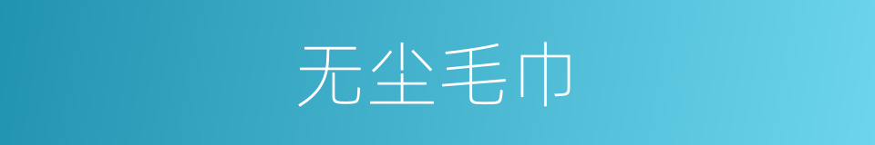 无尘毛巾的同义词