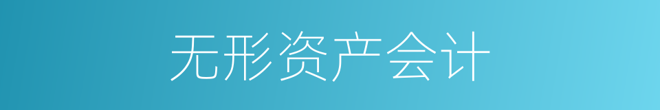 无形资产会计的同义词