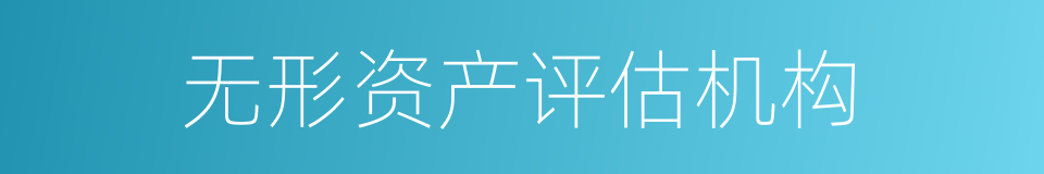 无形资产评估机构的同义词