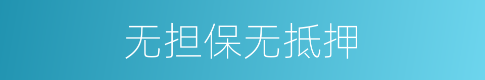 无担保无抵押的同义词