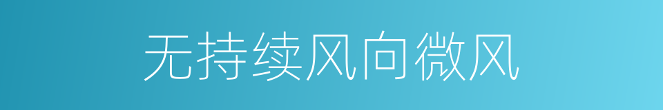 无持续风向微风的同义词