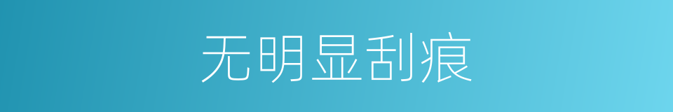 无明显刮痕的同义词