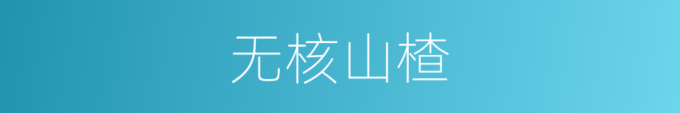 无核山楂的同义词