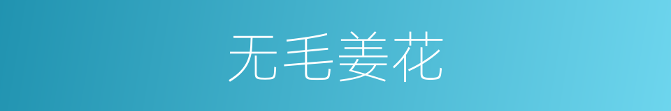 无毛姜花的同义词