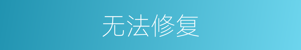 无法修复的同义词