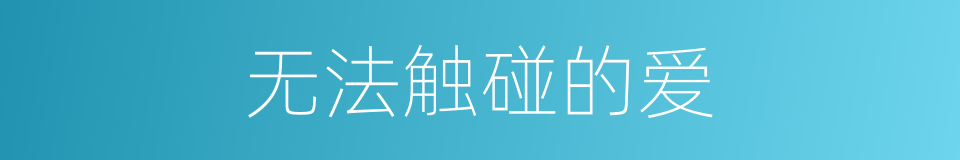 无法触碰的爱的同义词
