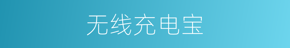 无线充电宝的同义词