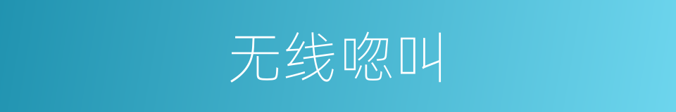 无线唿叫的同義詞