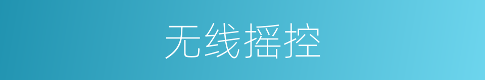 无线摇控的同义词