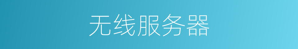 无线服务器的同义词