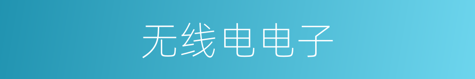 无线电电子的同义词