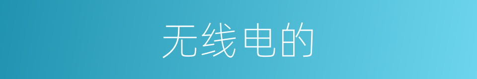 无线电的的同义词