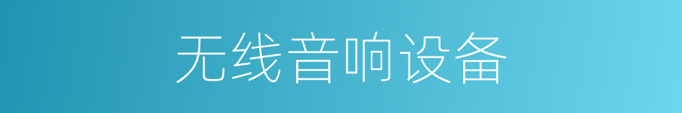 无线音响设备的同义词