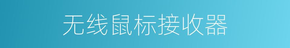 无线鼠标接收器的同义词