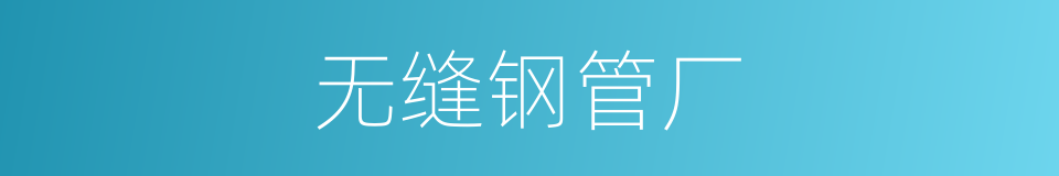 无缝钢管厂的同义词