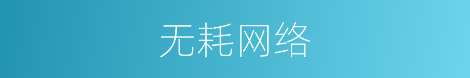 无耗网络的同义词