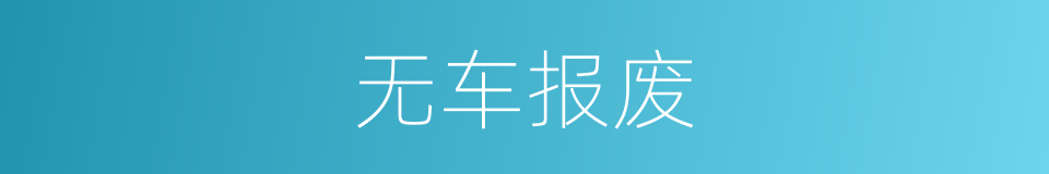 无车报废的同义词
