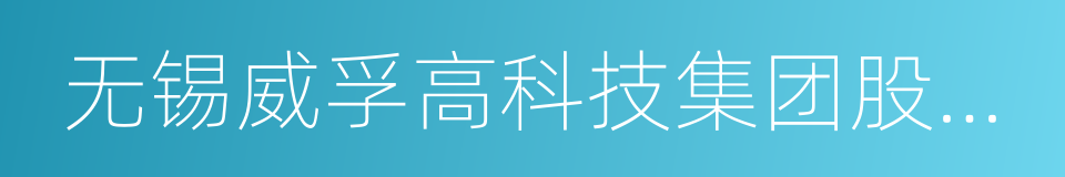 无锡威孚高科技集团股份有限公司的同义词