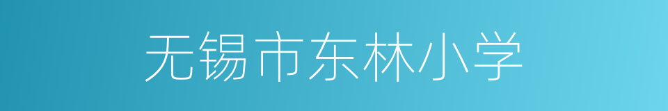 无锡市东林小学的同义词