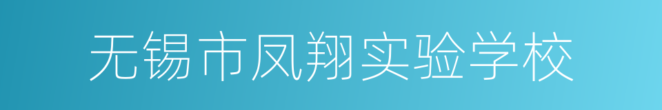无锡市凤翔实验学校的同义词