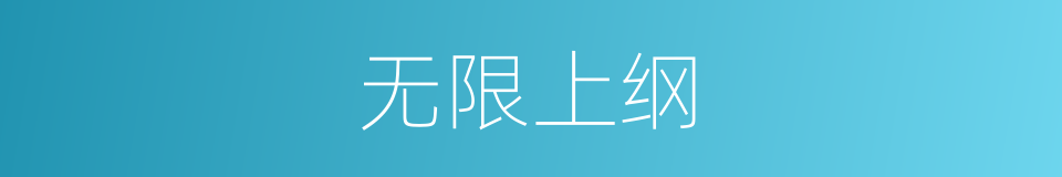 无限上纲的意思