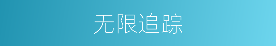 无限追踪的同义词