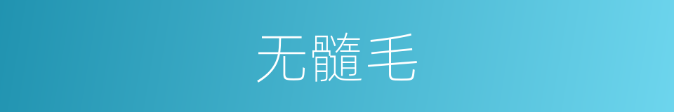 无髓毛的同义词