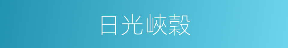 日光峽穀的同義詞