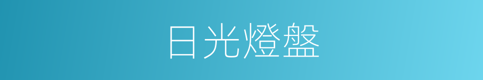 日光燈盤的同義詞