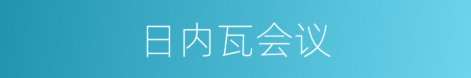 日内瓦会议的同义词