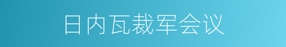 日内瓦裁军会议的同义词