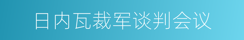 日内瓦裁军谈判会议的同义词