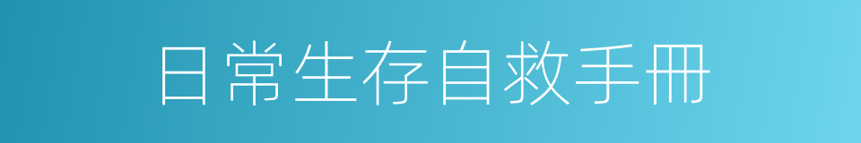 日常生存自救手冊的同義詞