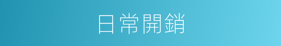 日常開銷的同義詞