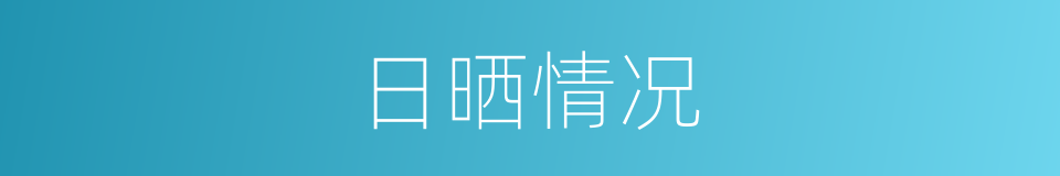 日晒情况的同义词