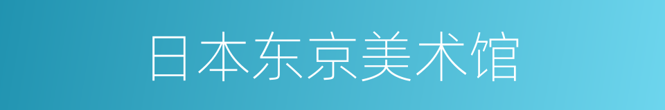 日本东京美术馆的同义词