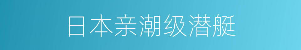 日本亲潮级潜艇的同义词