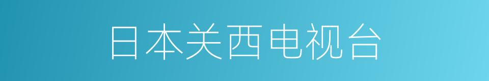 日本关西电视台的同义词