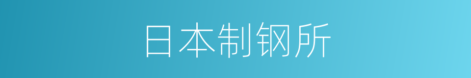 日本制钢所的同义词