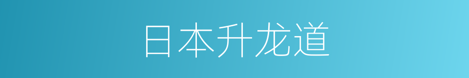 日本升龙道的同义词