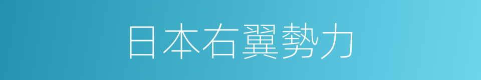 日本右翼勢力的同義詞
