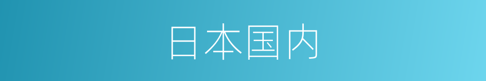 日本国内的同义词