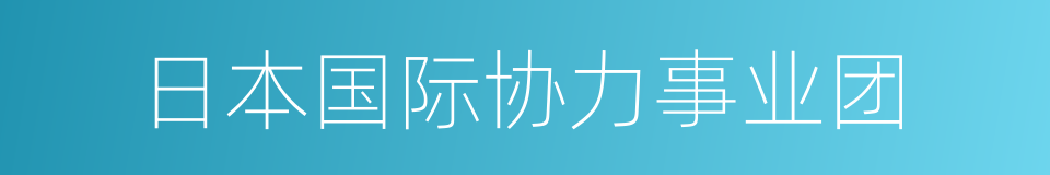 日本国际协力事业团的同义词