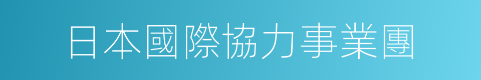 日本國際協力事業團的同義詞