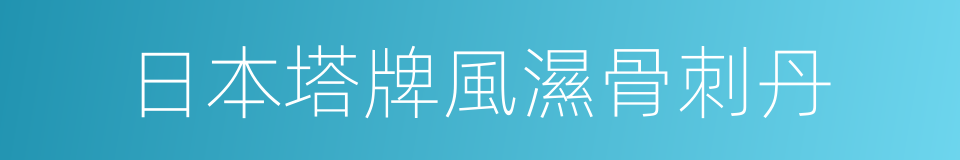 日本塔牌風濕骨刺丹的同義詞