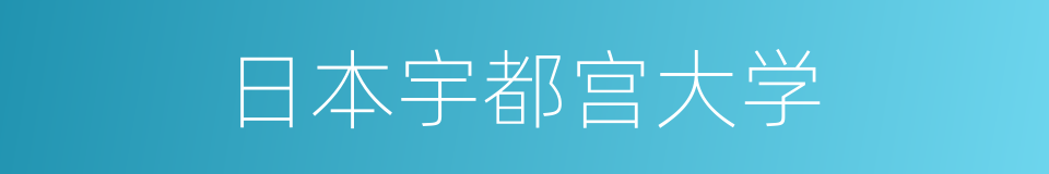 日本宇都宫大学的同义词