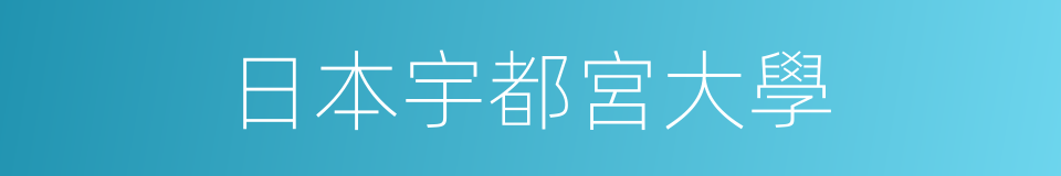 日本宇都宮大學的同義詞